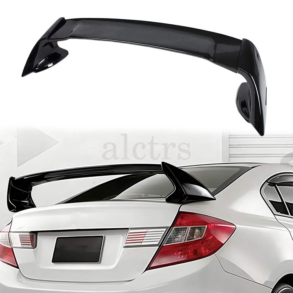 Type R Style Gloss Black Rear Spoiler New For 2012-2013 Honda 9th Gen Civic