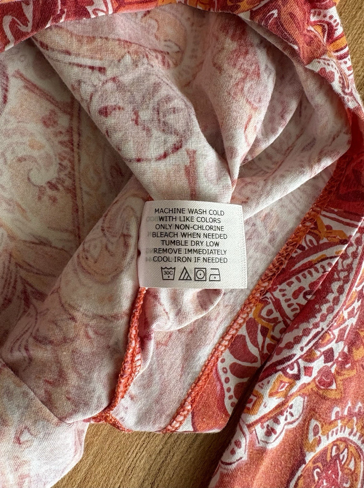 Coolibar UPF 50+ Top Paisley Long Sleeve Wmns XS Coral Sun Beach Outdoor Active