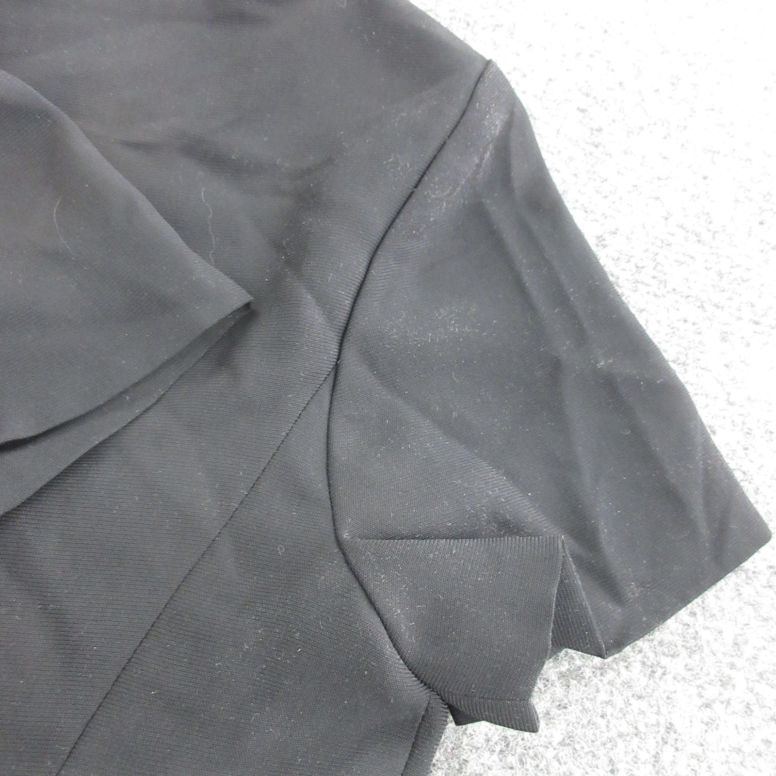 Maud Defossez Blouse Womens 44 Black Boat Neck Short Sleeve Button Back Top