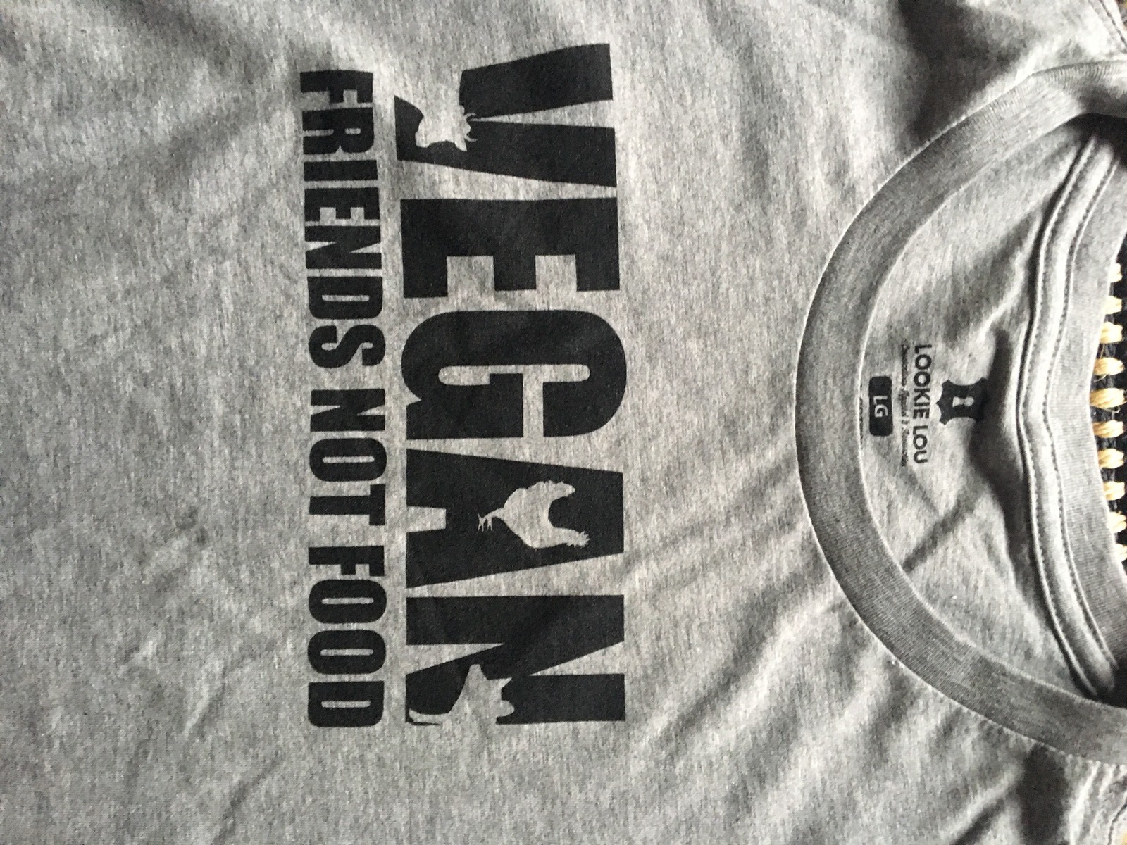 Vegan Friends Not Food Grey Tshirt Multiple Sizes Available