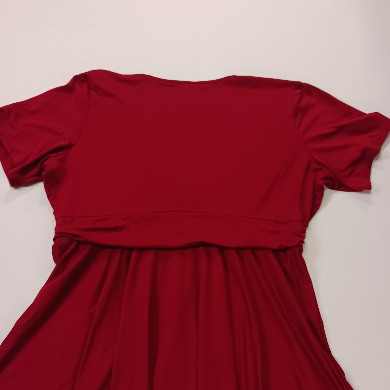 Allegrace Women’s Red Stretch Short Sleeve Casual Top Blouse Size 1X