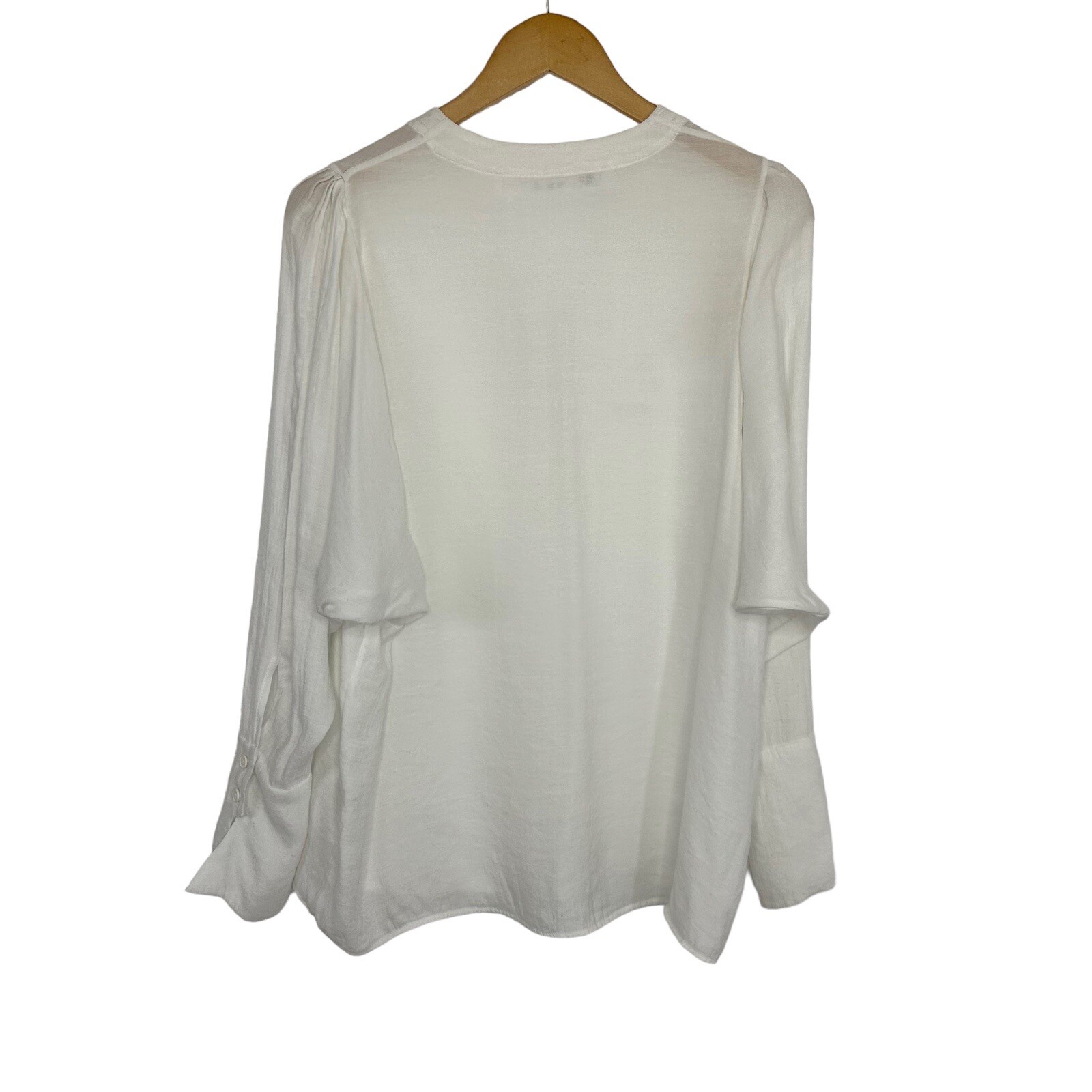 Yigal Azrouel Womens Button Up Blouse Top Size 4 US 10 White Long Dolman Sleeve