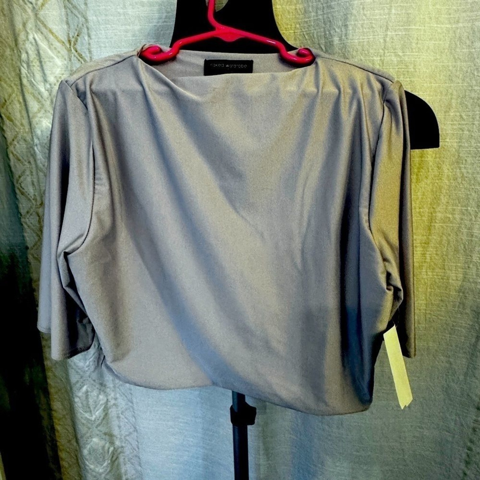 Naked Wardrobe The Sleek T Top Cropped Lavendar