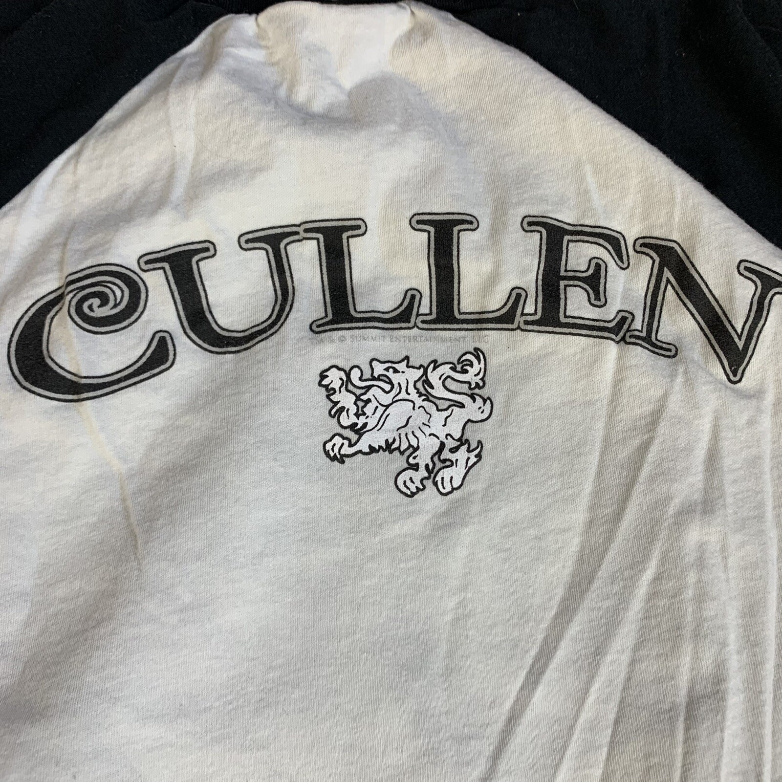 RARE VTG Twilight Movie Crest Cullen T-Shirt Women Sz M or S Baseball Raglan