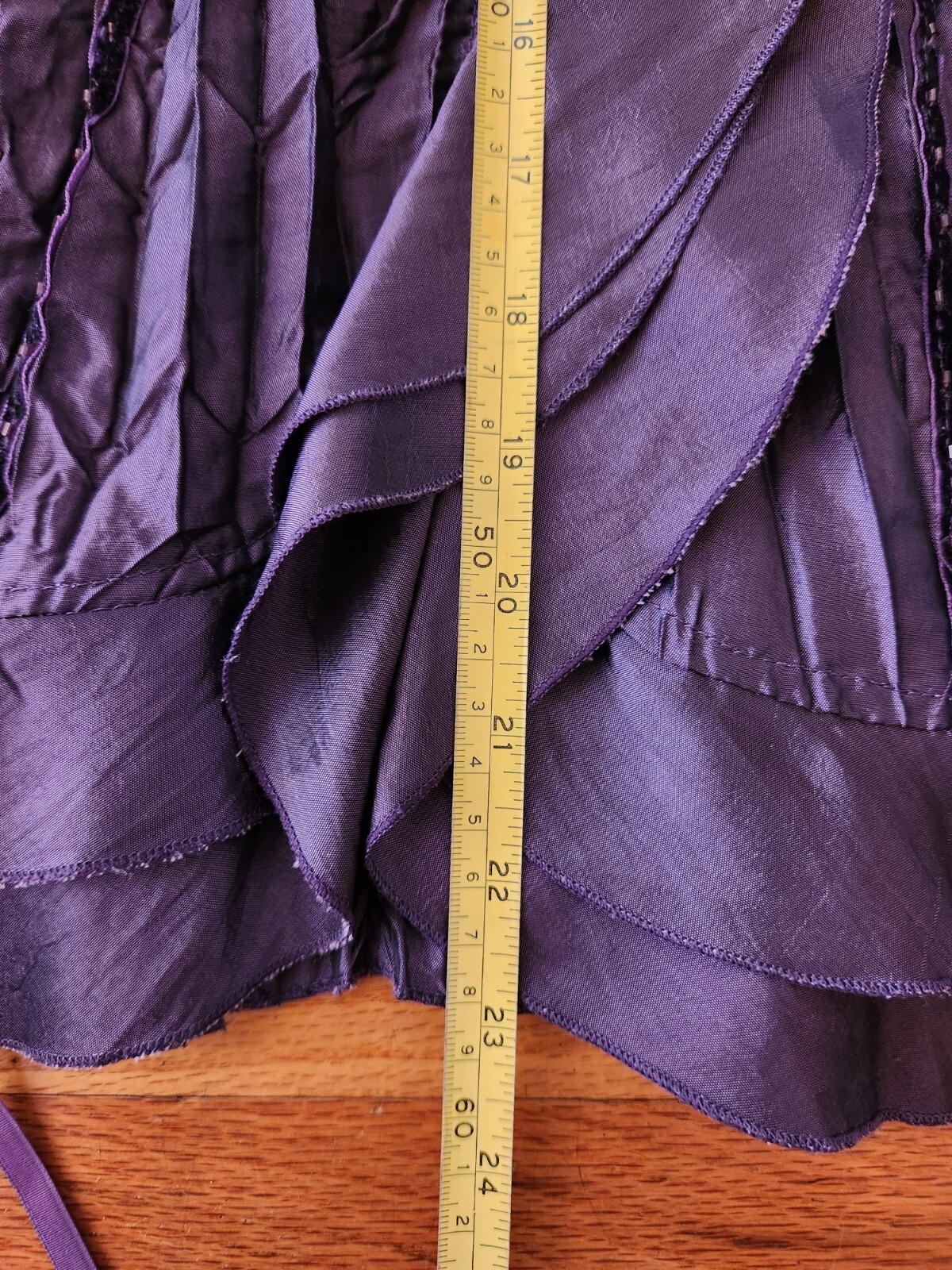Vintage Y2K Agora Purple Crinkle Frill Fairy Whimsygoth Blouse Size P XL
