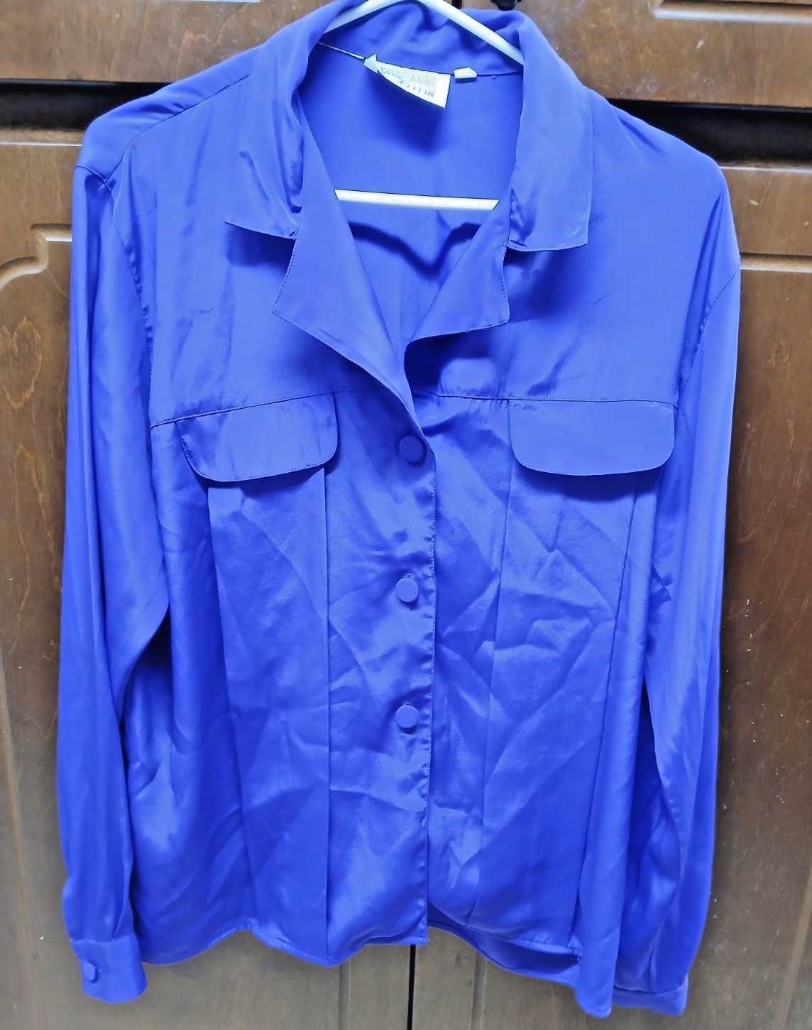 Vintage Anne Klein Gorgeous Purple Blouse Size 14 Y2K Good Condition Rare