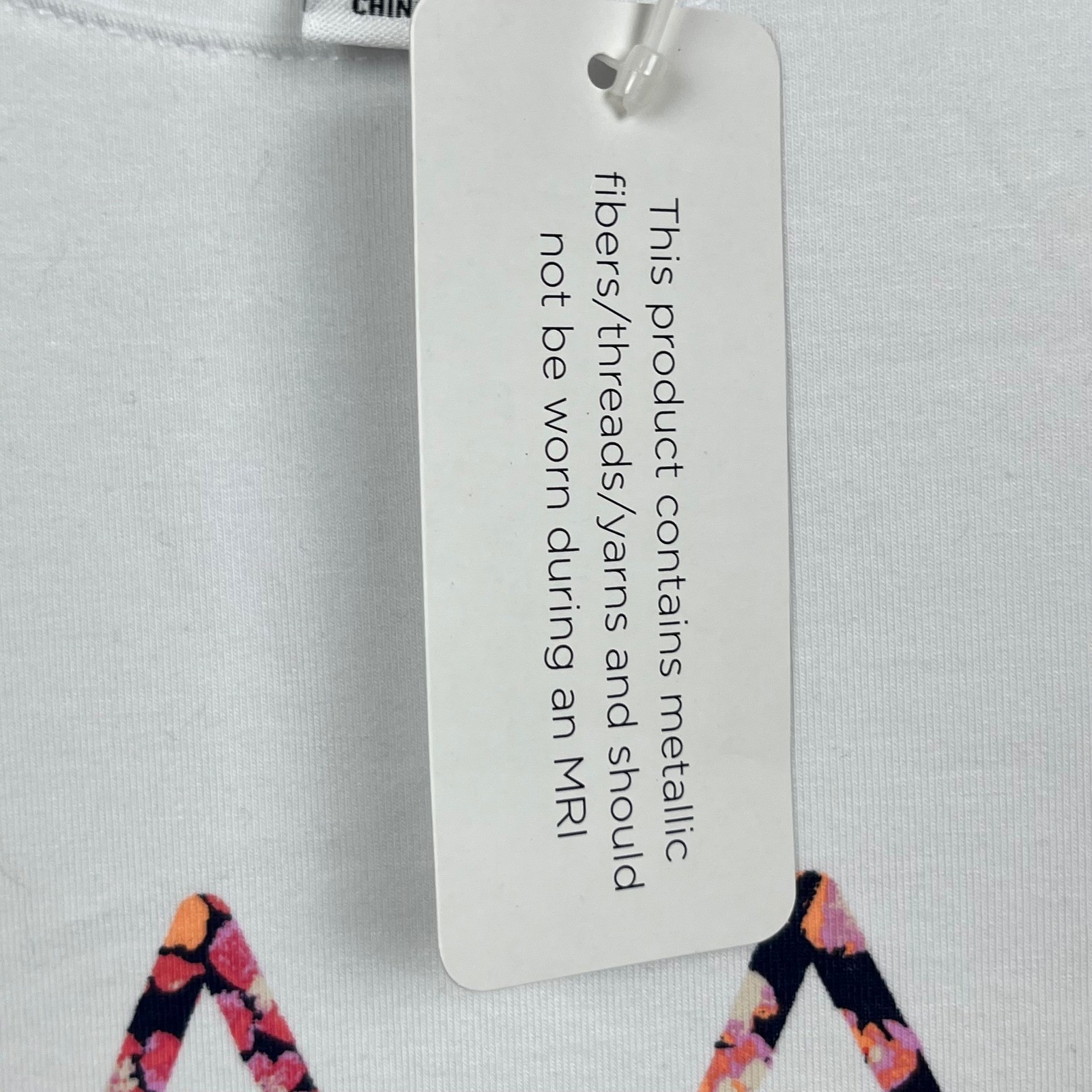Isaac Mizrahi Live Special Edition White Floral Graphic Tee XXS A375027
