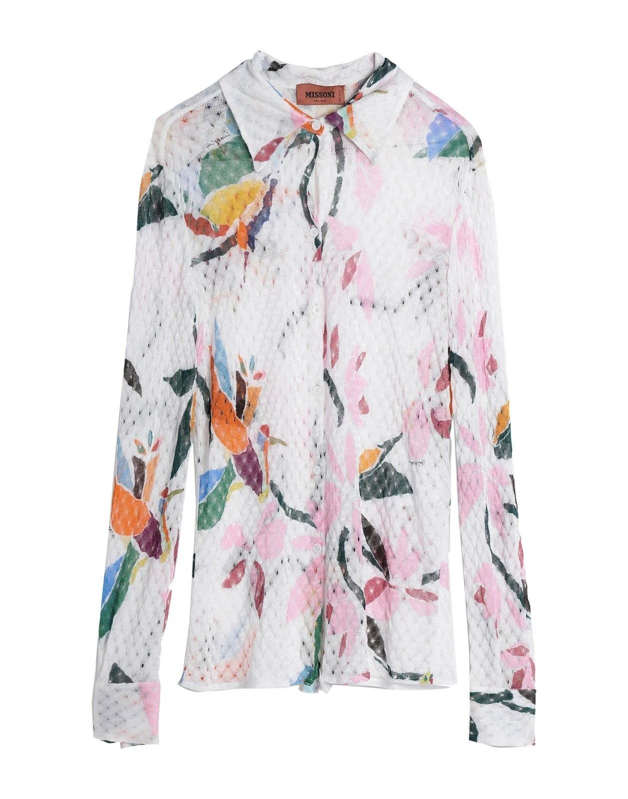 MISSONI (mainline) Openwork Viscose Knit L/S Blouse ( 38 IT; XS / S) $1,389 NWT