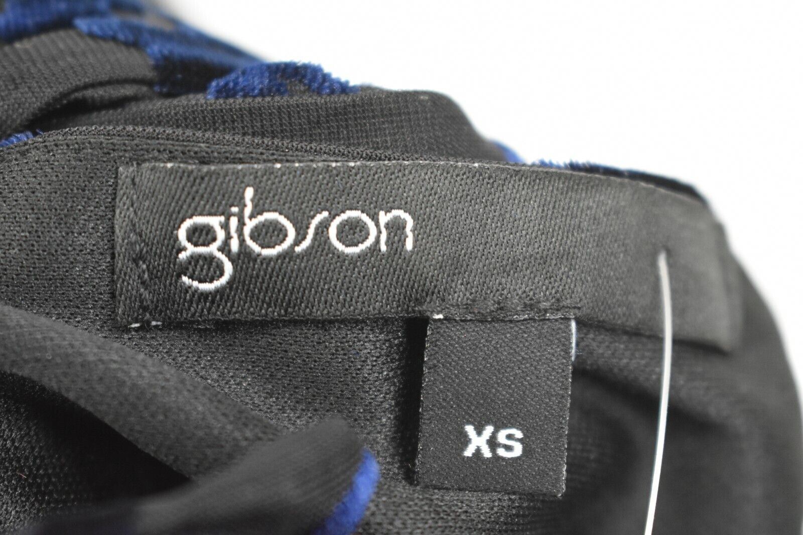 Gibson Womens Blue Sleeveless Tie-Up Neck Floral Flocked Velvet Halter Top XS