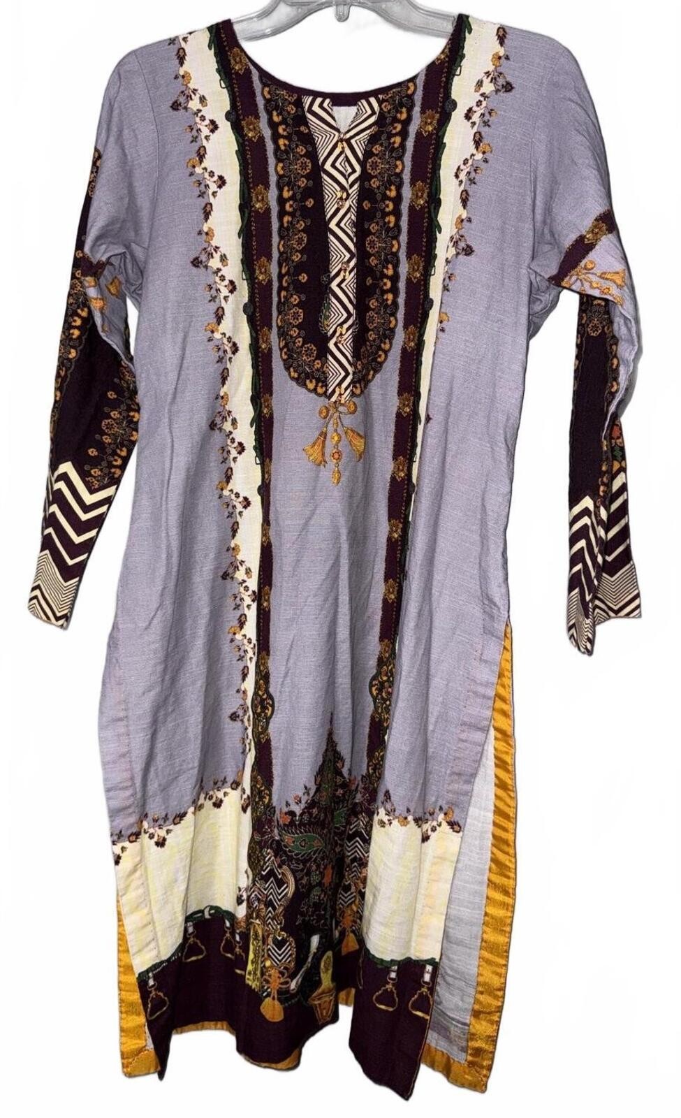 Bohemian Style Long Sleeve Tunic Dress
