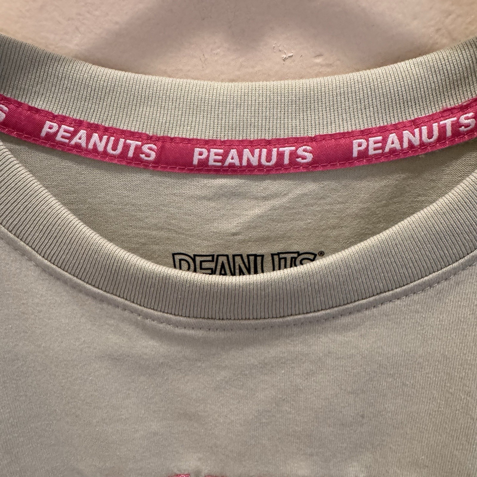Peanuts T-Shirt Women’s Snoopy, Charlie Brown & Gang Green Embroidered Small NWT