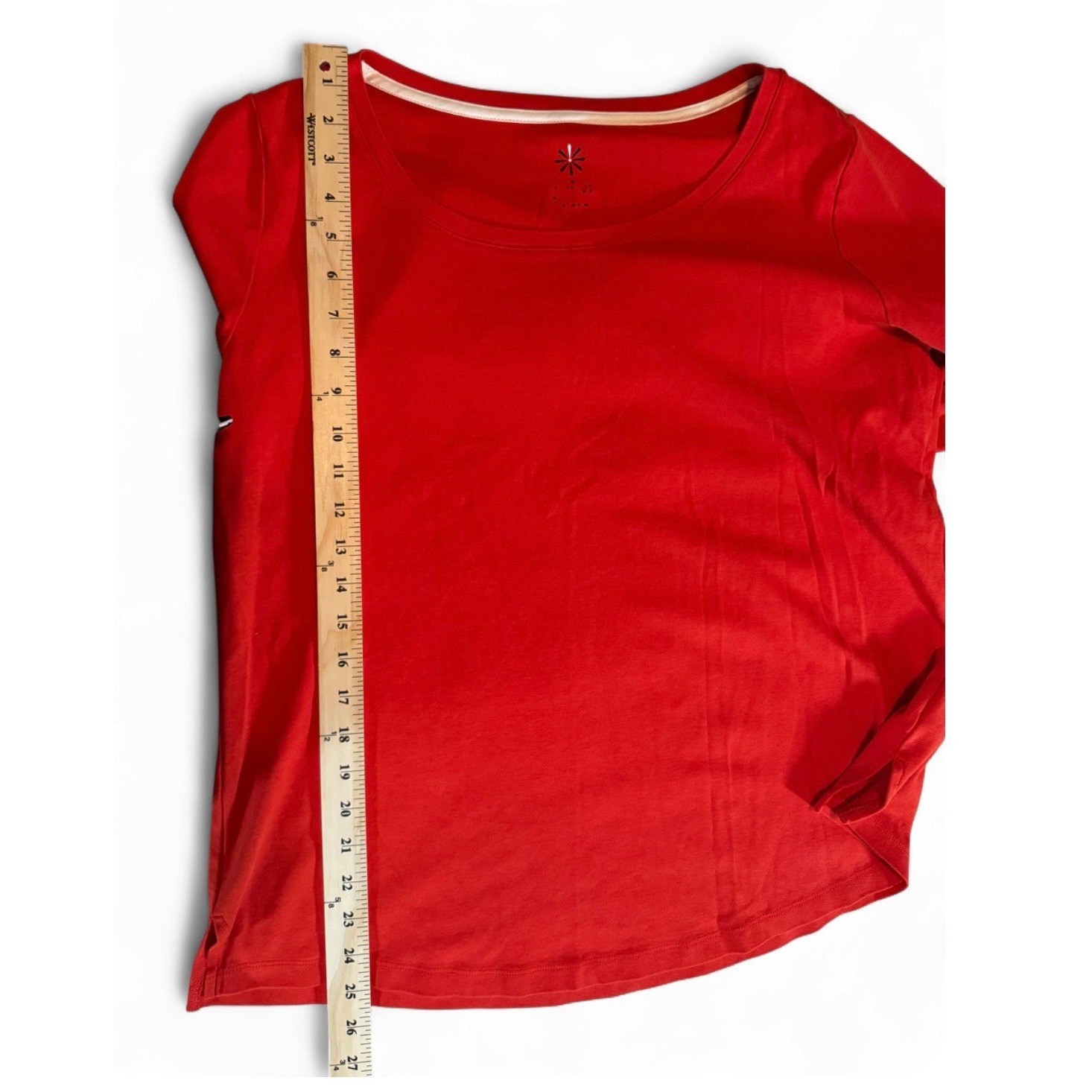 Isaac Mizrahi Live Soft Capsule Pima Cotton Capsule Scoop Neck Curved Hem Top XL