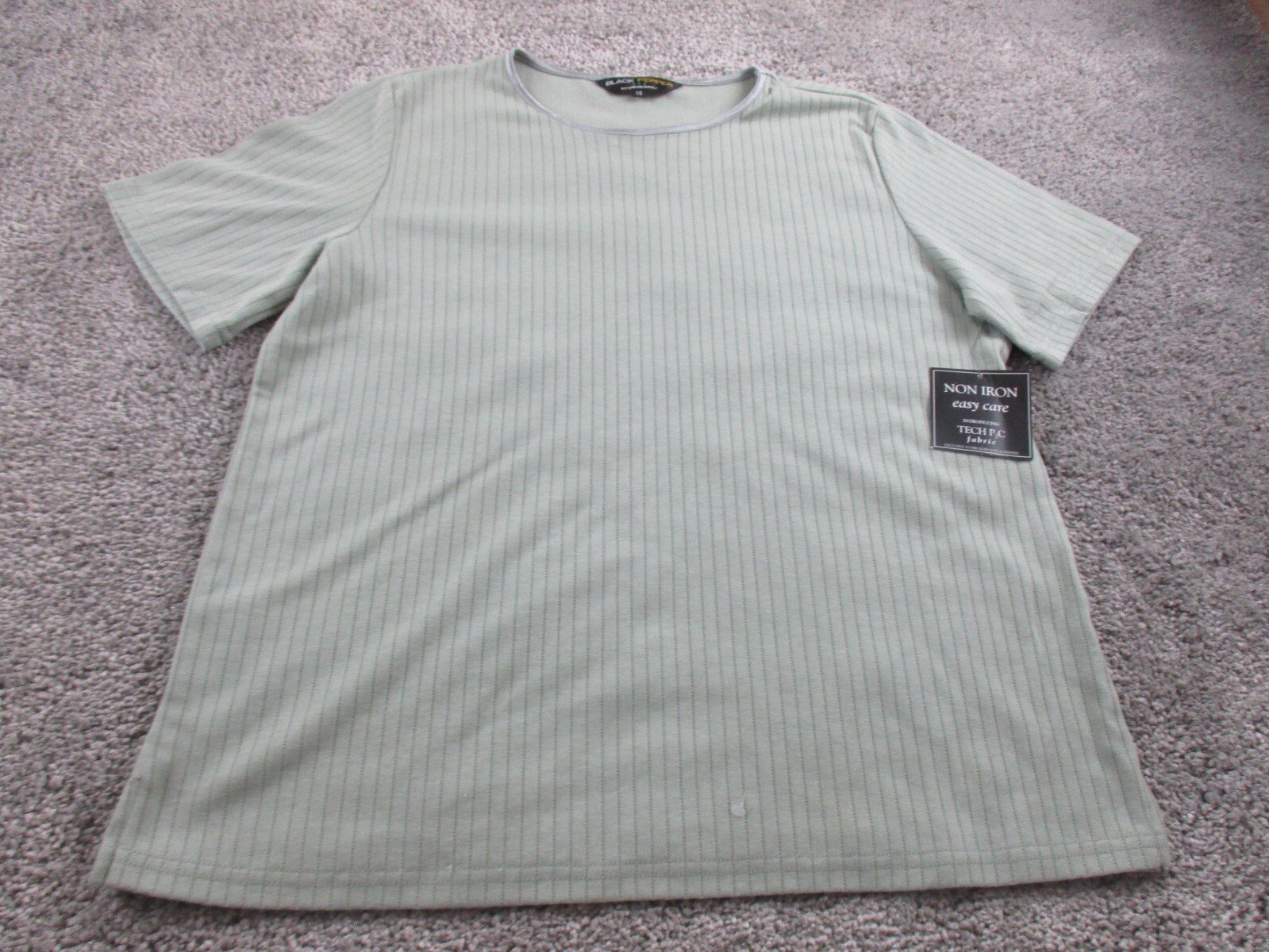 Black Pepper T Shirt/Top 14 Round Neck Short Sleeve Easy Care Stretch New