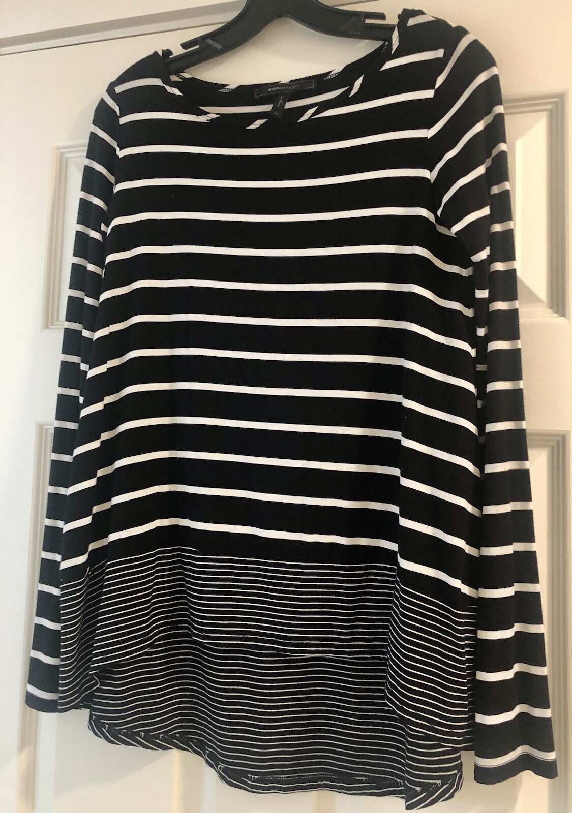 BCBGMACAZRIA Striped Pullover Quiet Luxury Athleisure Resortcore Size XS