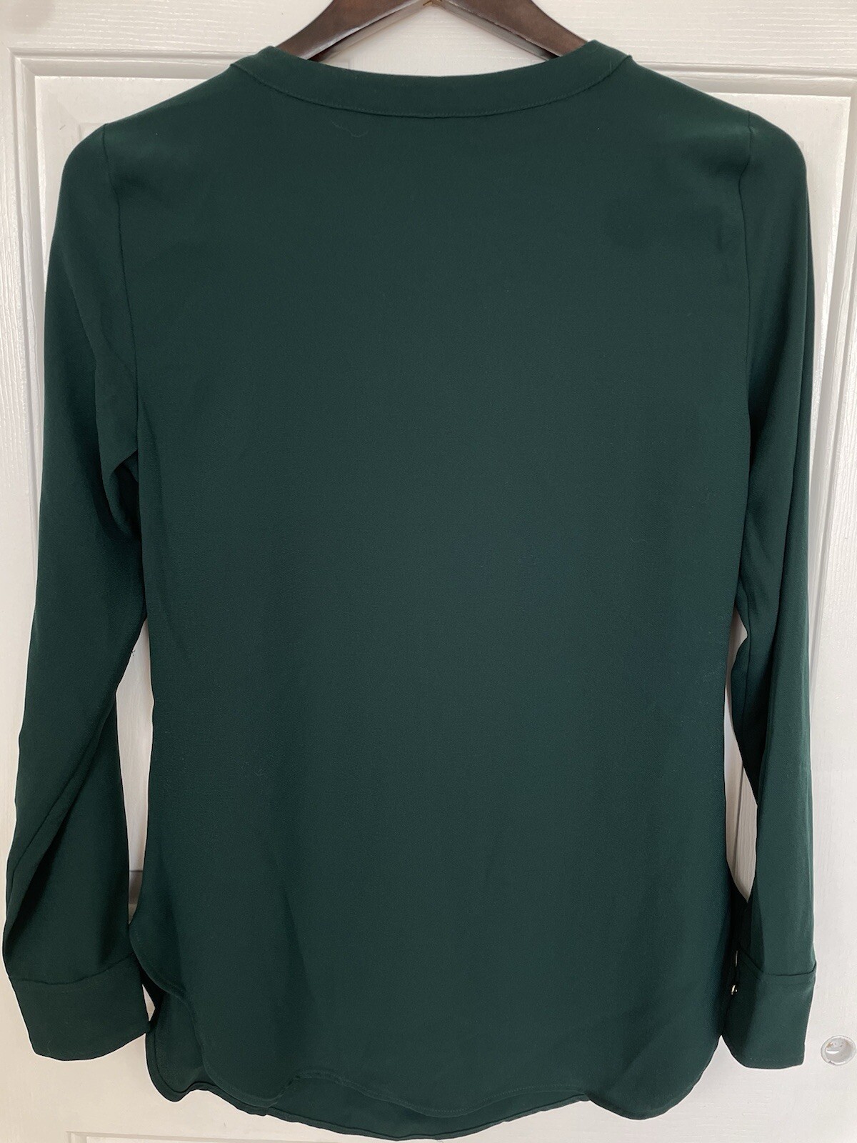 NWT $125 Lauren Ralph Long Sleeve Shirt Blouse Deep Pine Small Women’s Holiday