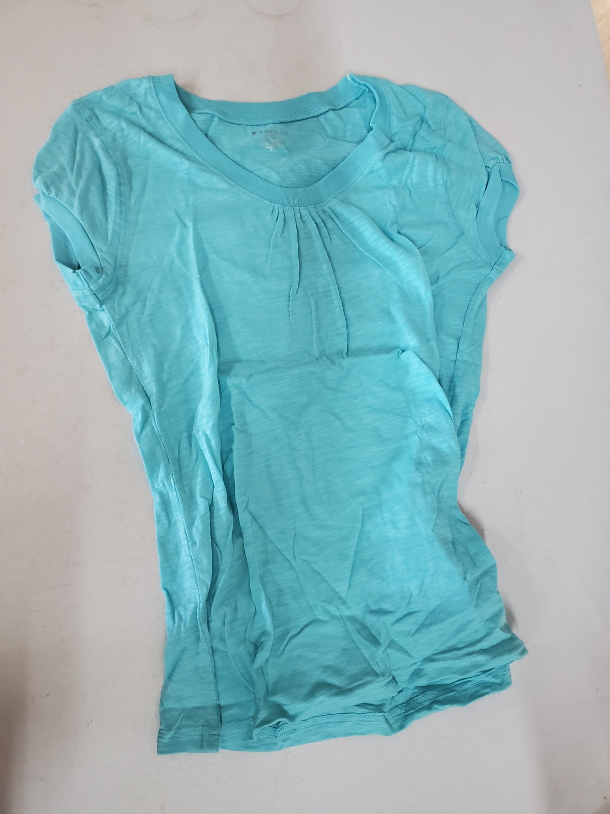 NO BOUNDARIES Neptune Blue Brushed Scoop-Neck Short Sleeve Tee Shirt Size L