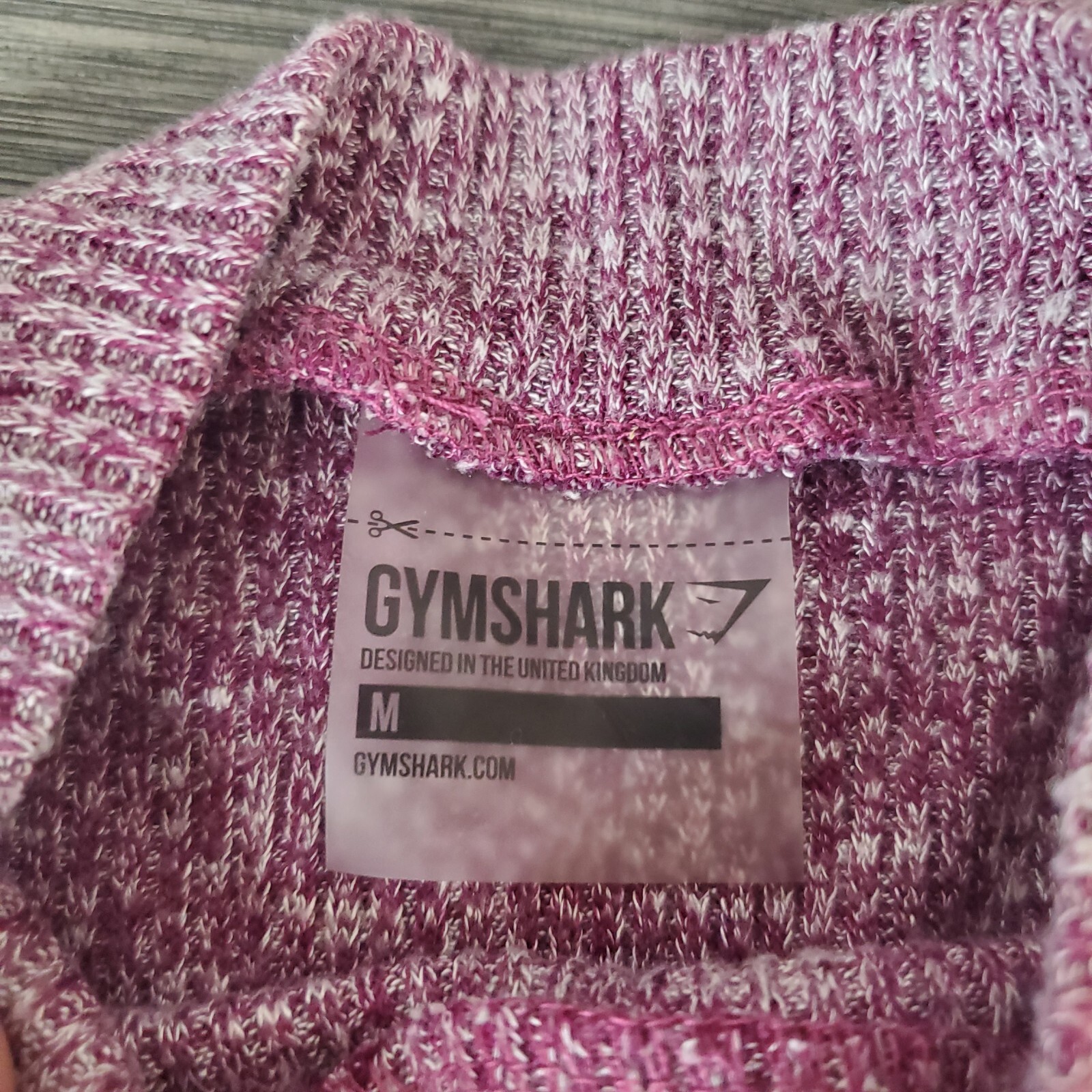 Gymshark Slounge High Crew Neck Ribbed Cropped Tank Top Dust Size Medium Med EUC