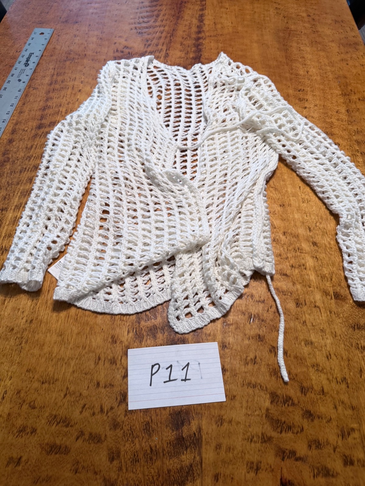 Handmade Cotton Crochet BEACH WRAP AROPUND TOP SIZE M P11