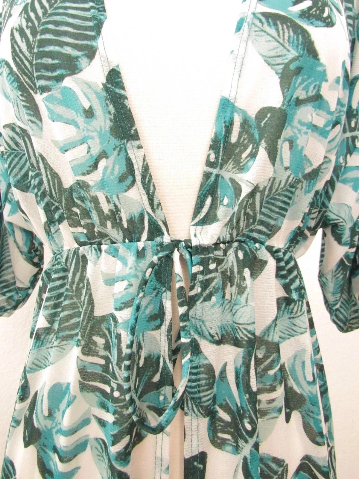 New Anthro Top Size Small Kimono Tropical Vacation Retro Boho Europe Bow Brunch