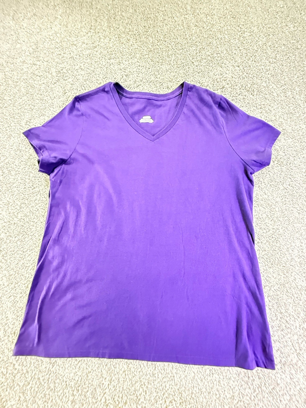 Fanatics Women’s Purple 100% Cotton Shirt Short Sleeve V Neck XL