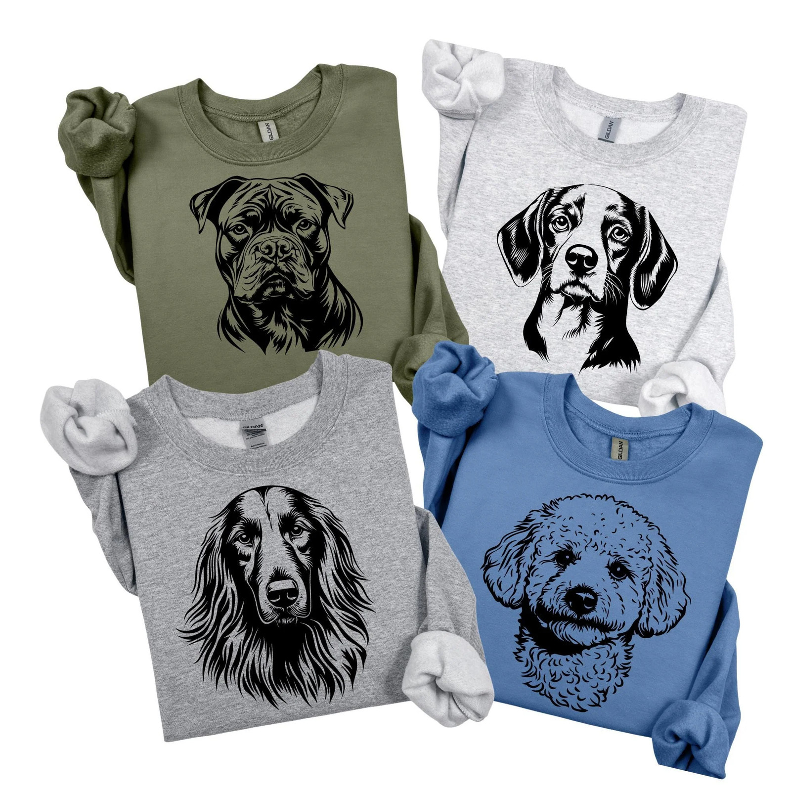 Dog Outline You Choose A-E Graphic T-shirt or Sweatshirt