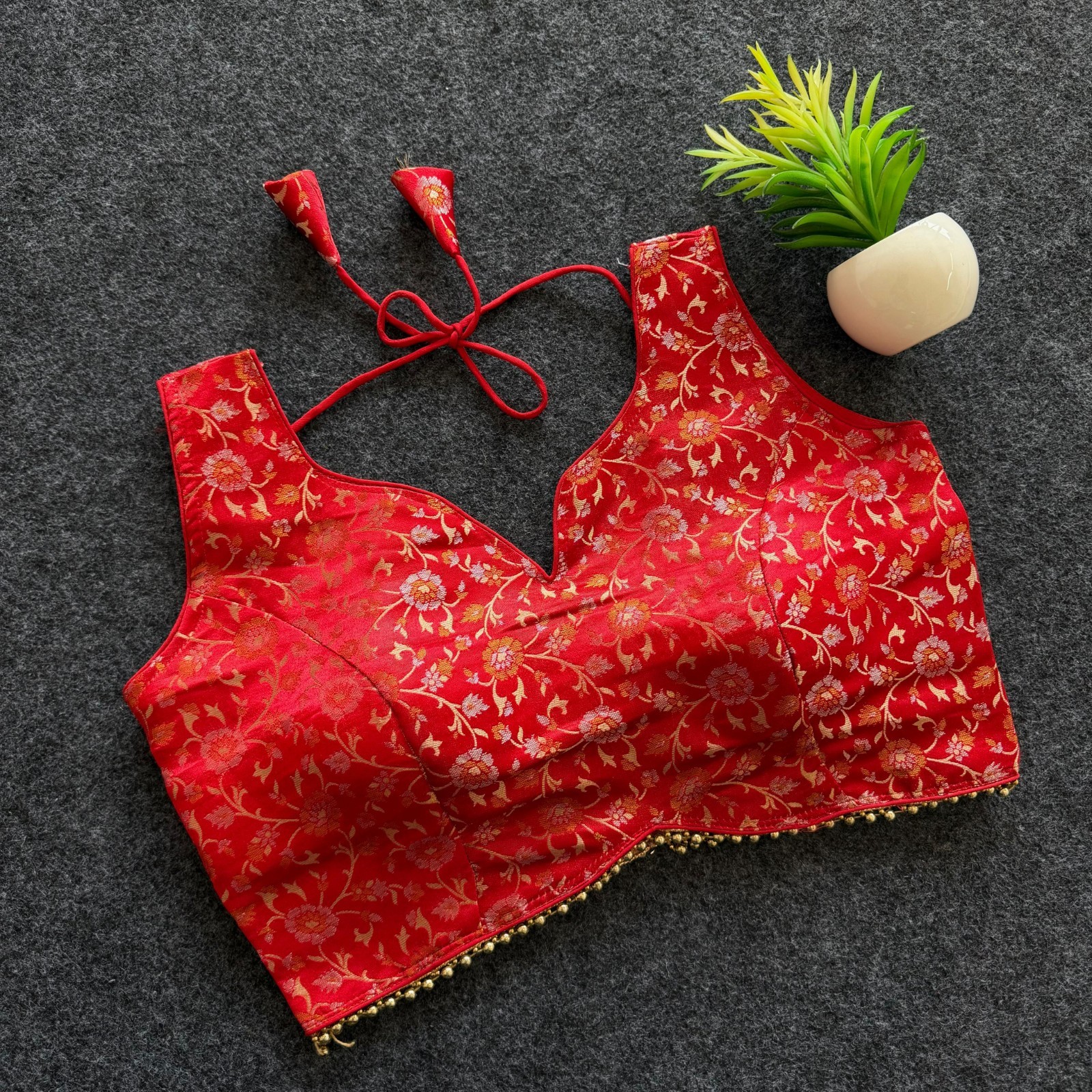 Saree Blouse, Designer Blouse, Banarasi Silk Double shade flower weave Blouse.