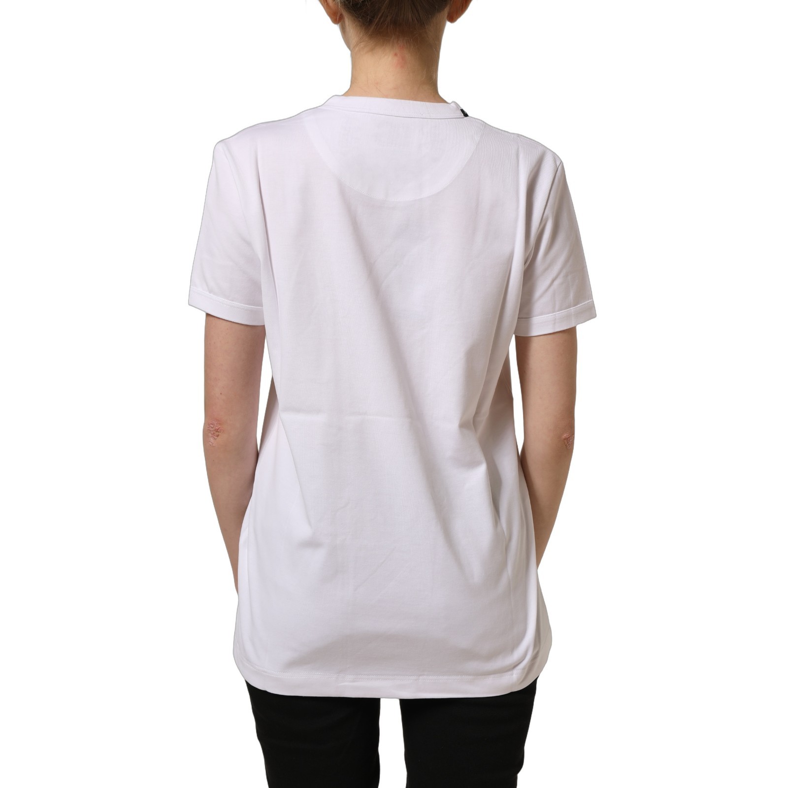 DOLCE & GABBANA T-shirt White Cotton Crew Neck Short Sleeves IT44/US10/L 150usd