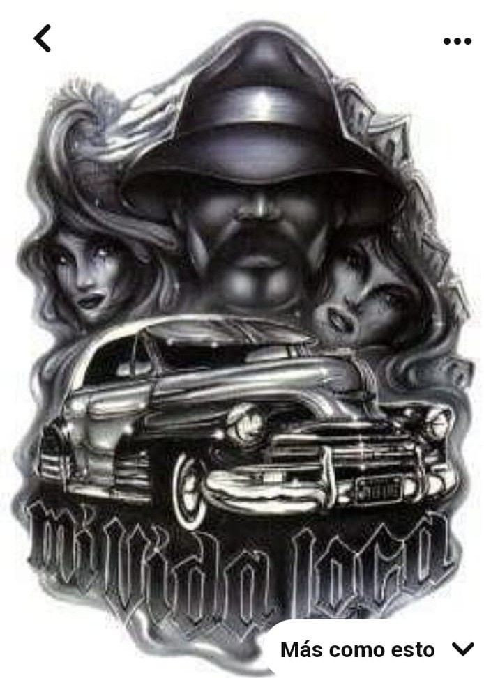 Men’s Graphic T-Shirt – Street Art, Chicano, Gangster, Skull, Lowrider Style Tee