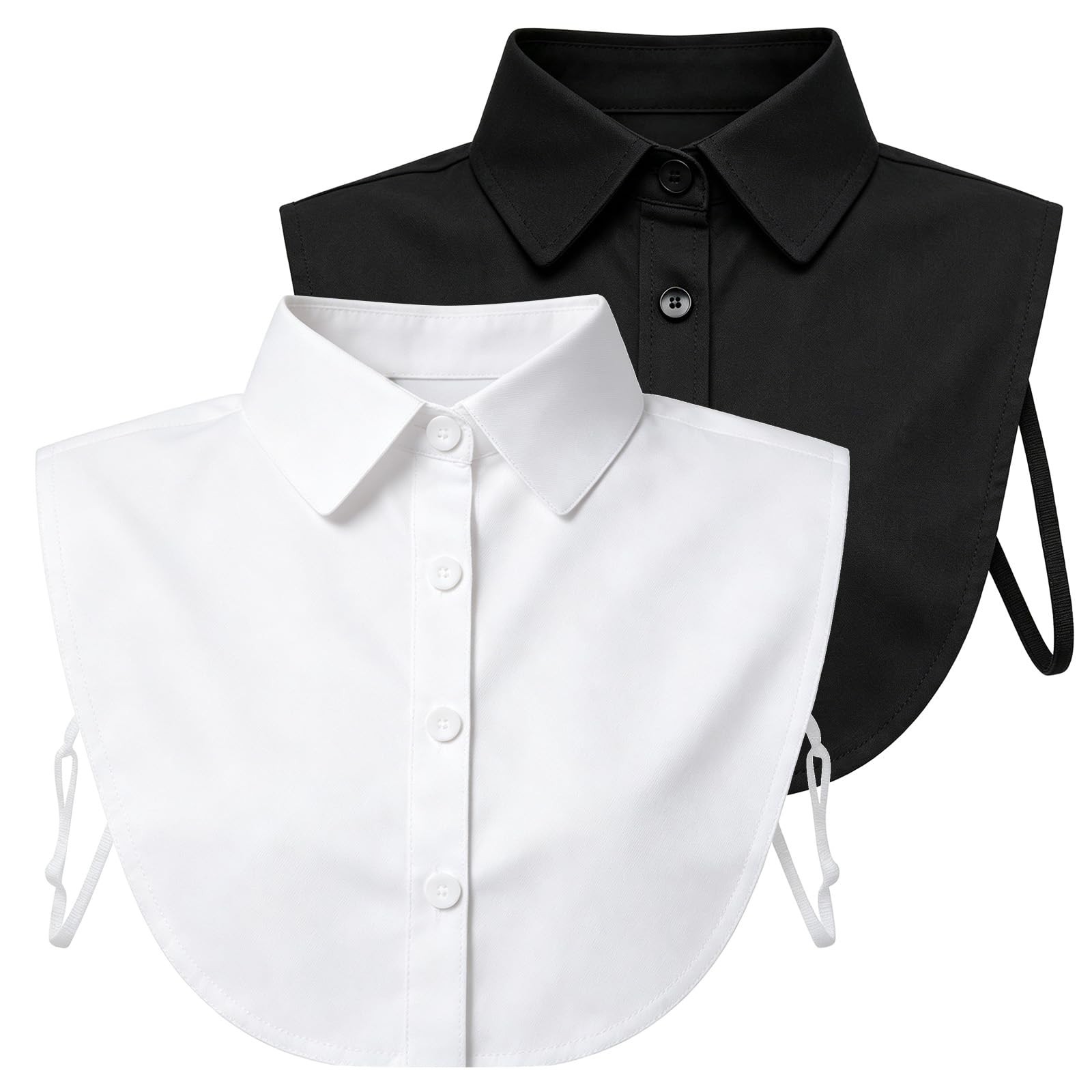 Cuello falso desmontable, cuello tipo pechera, cuello media camisa, blusa falsos