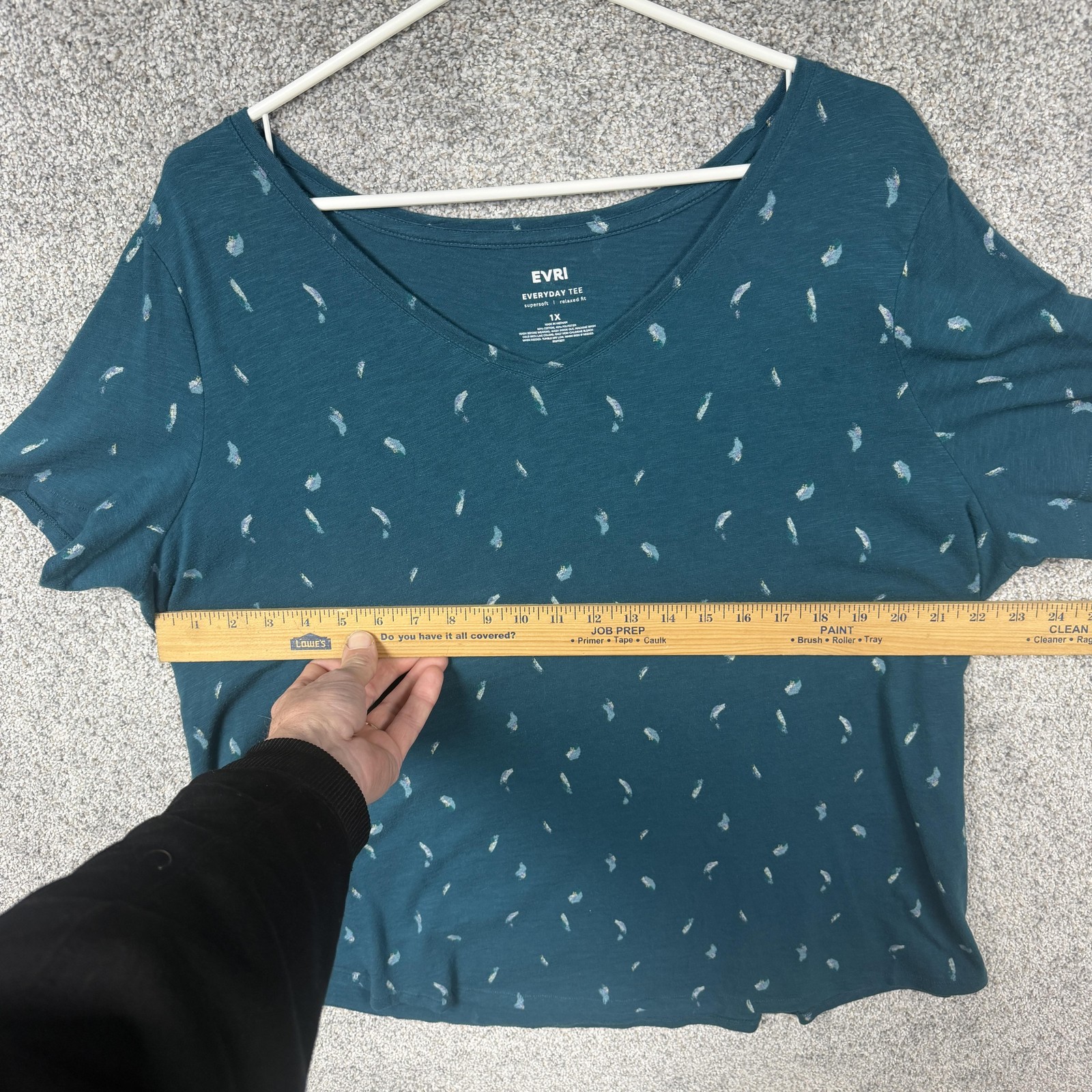 EVRI Everyday Tee Lot 2 1X Floral Chic Coastal Grandmacore Summerwear Oceancore