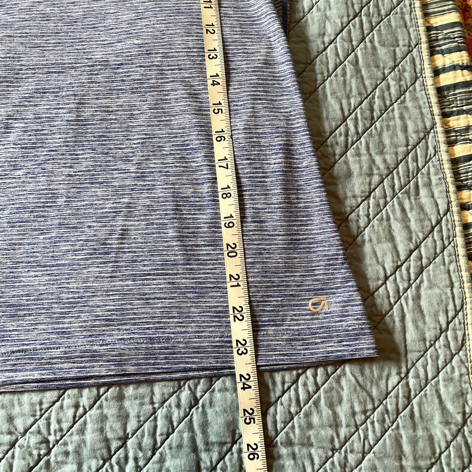 Gap Fit Tank Top Womens XS Blue Striped Gym Exercise Yoga Racerback GapFit