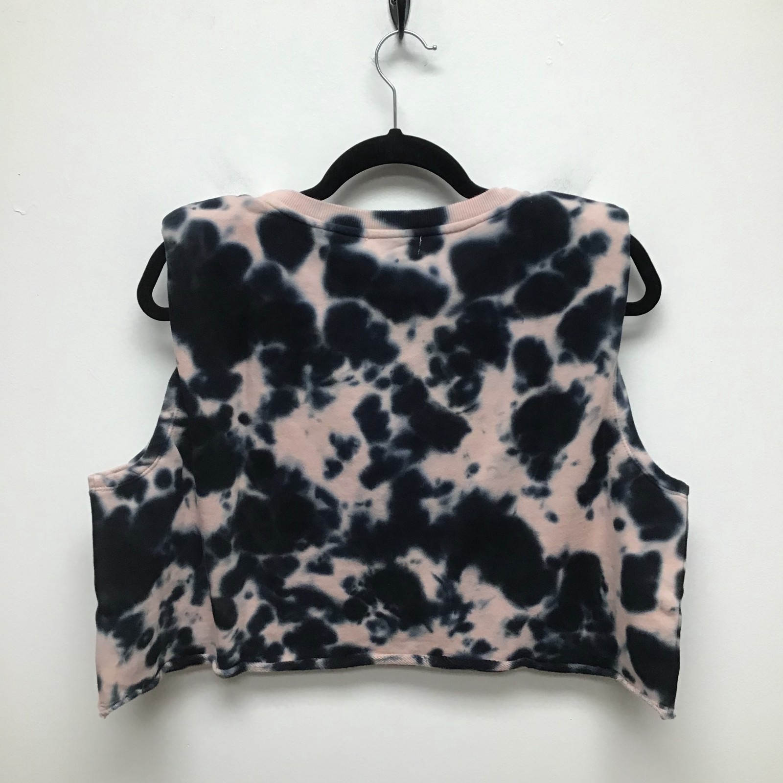 525 America Tie Dye Crop Muscle Tank Pink Quartz Multi Sleeveless Top Large NWT