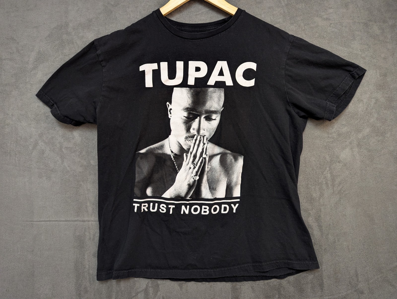 2Pac Shirt Women’s L Black 100% Cotton 90s Hip-hop Urban Streetwear Crew Neck