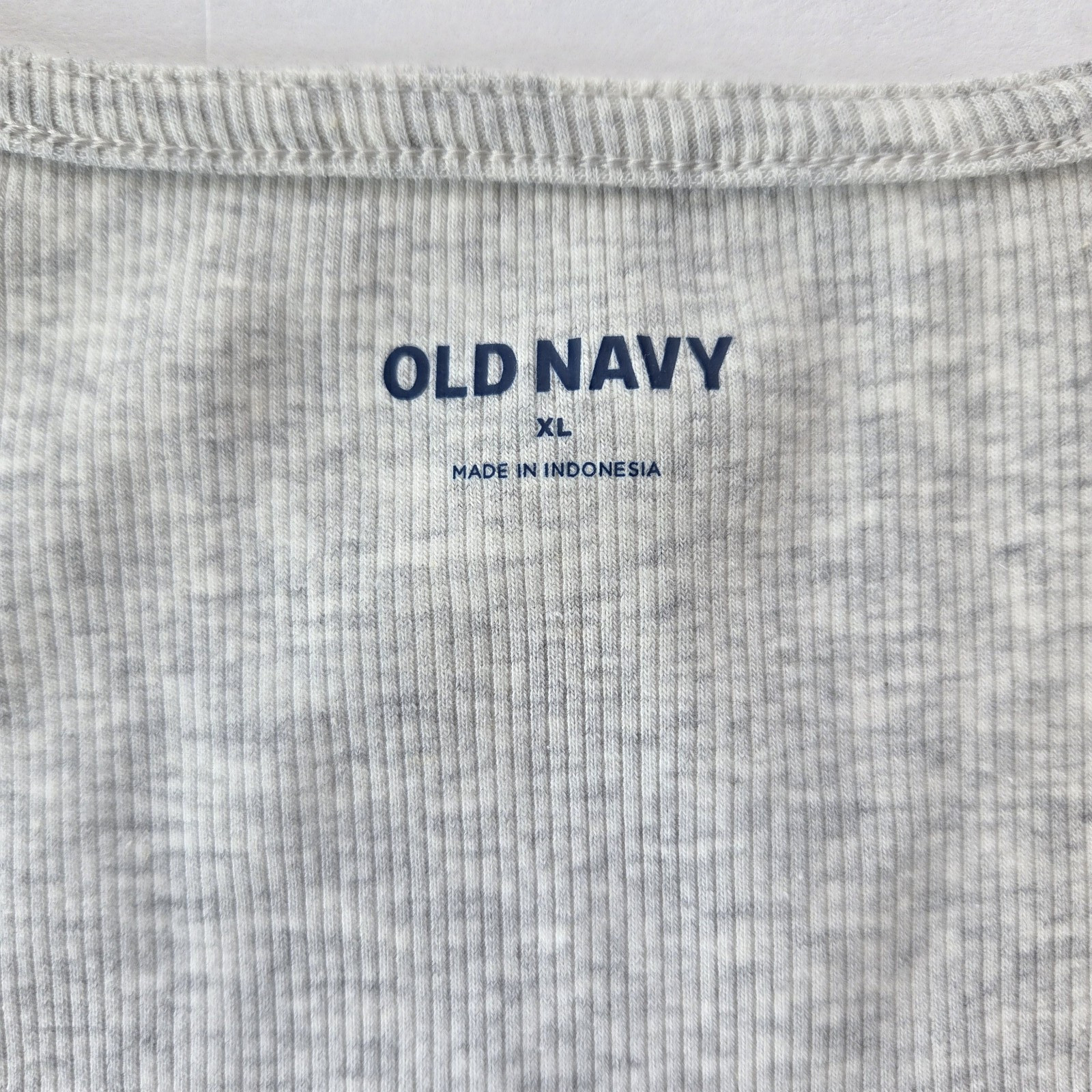 Old Navy Women’s Heather Gray S/S Ribbed Square-Neck T-Shirt XL NWT
