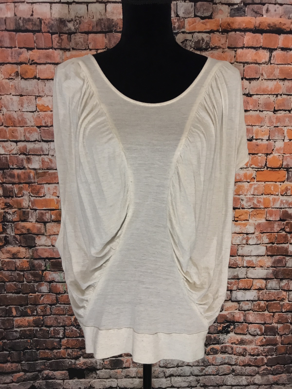 Anthropologie Serious Dynamics Tee by THE PODOLLS Ivory Blouse Tunic Top Small