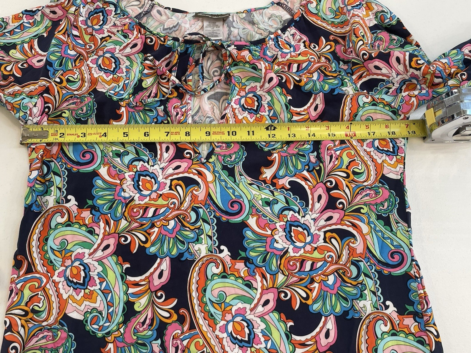 Tommy Bahama Tunic Top Women’s Small Paisley Resortwear Beach Vacation Preppy