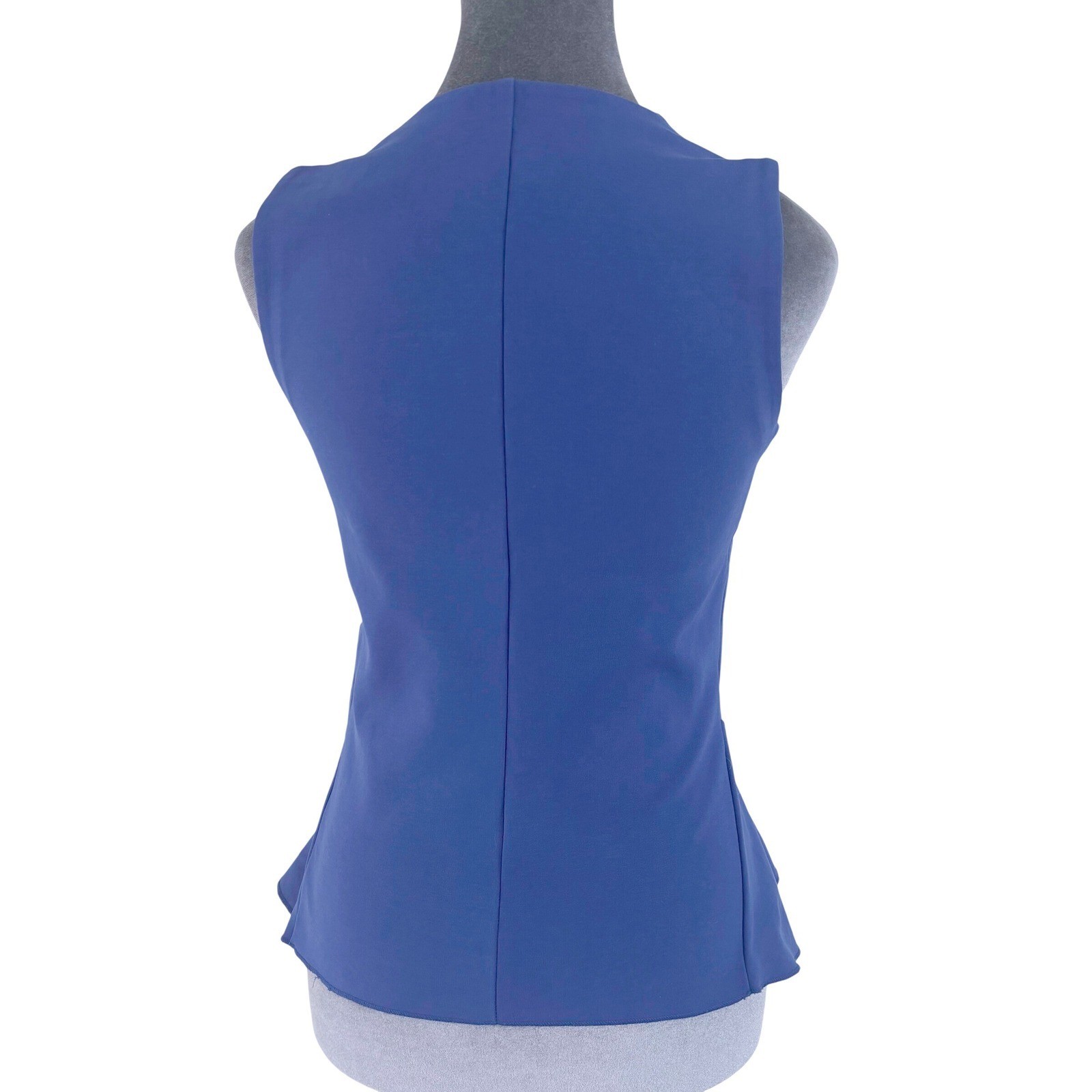 J.Crew Minimalist Modern Classic XS Royal Asymmetrical Ruffle Peplum Ponte Top