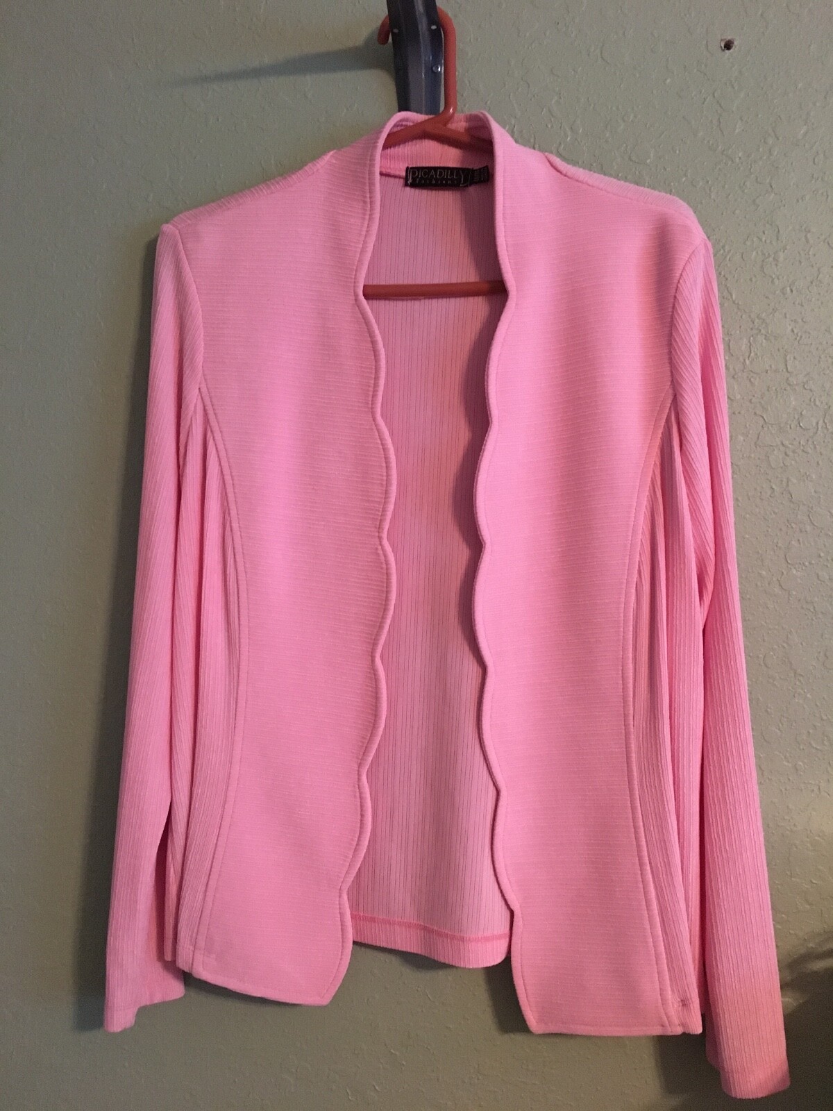 Picadilly Fashions Women’s Open Front Pink Cardigan Jacket Size M/M