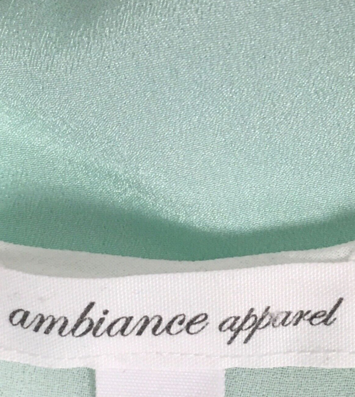 Ambiance Apparel Tank Top Sz M Semi Sheer Dark Gray Green Pink Pocket Scoop Neck