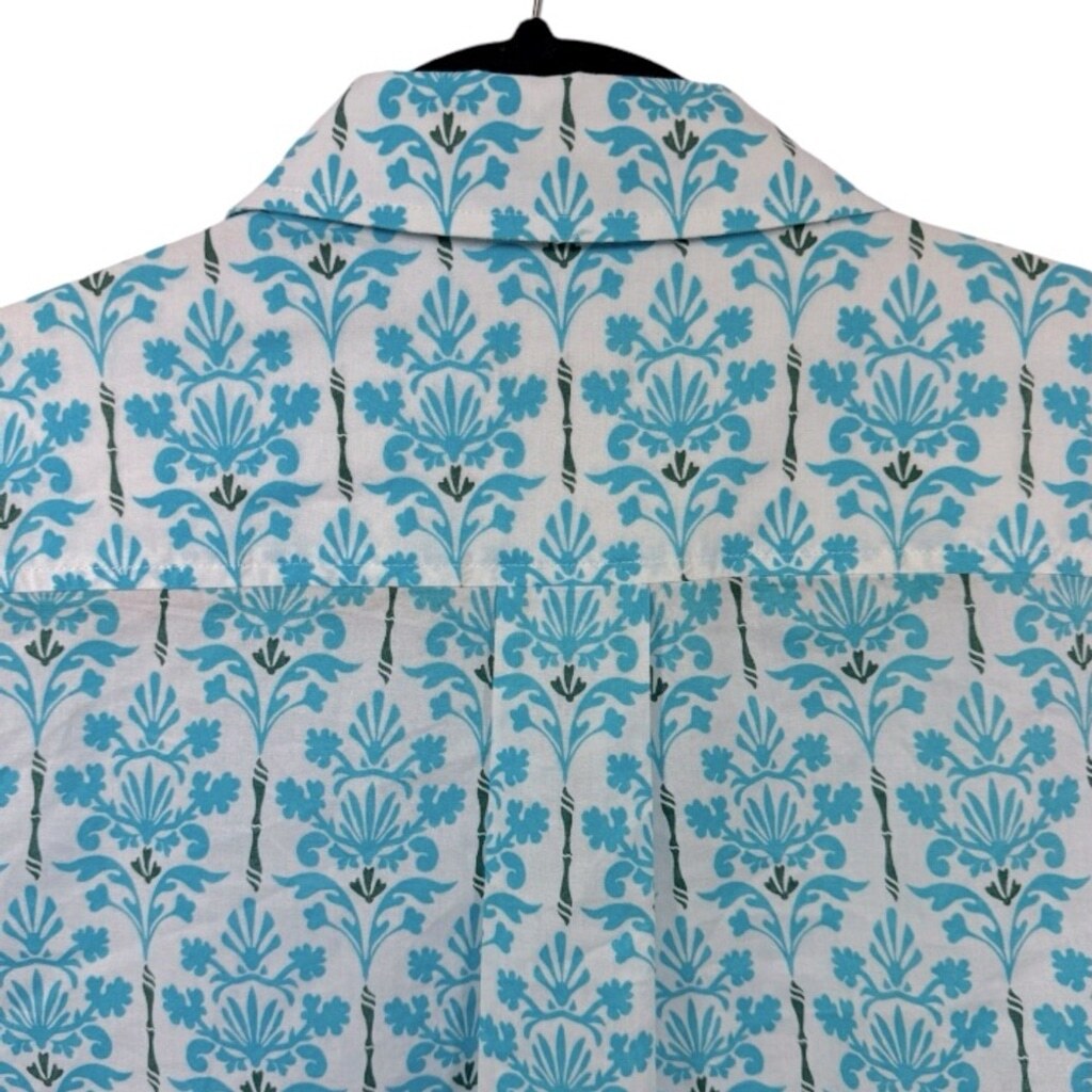 Talbots Modern Classic Button Down Shirt Damask Bouquet Size Medium Feminine