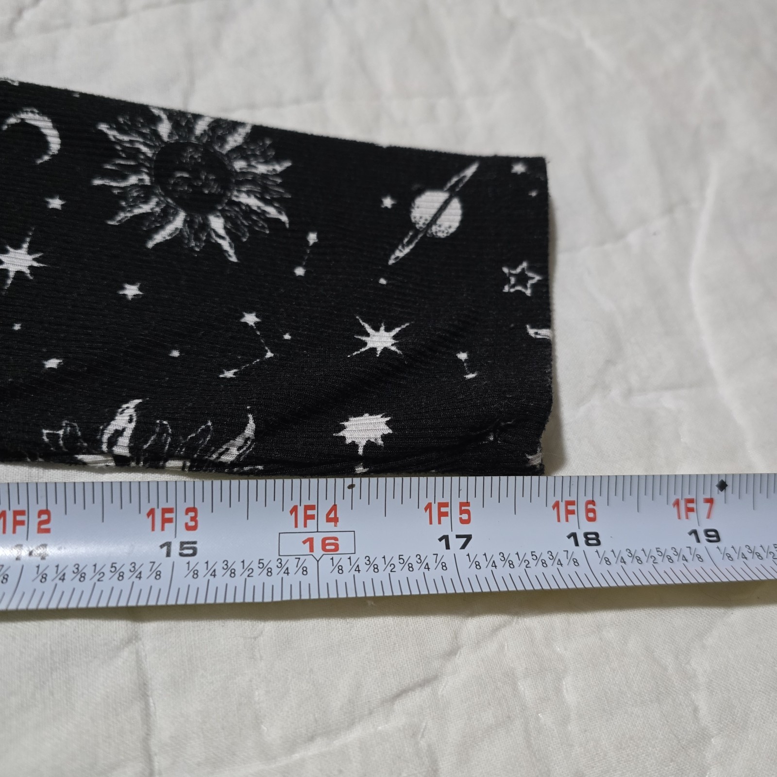 No Boundaries Womans L/G (11-13) Black Celestial Sun Moon Stars Tee Long Sleeve
