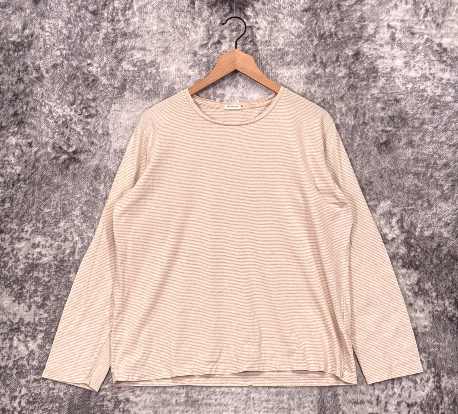 Industry of All Nations Shirt Medium Womens Striped Long Sleeve Organic Cotton