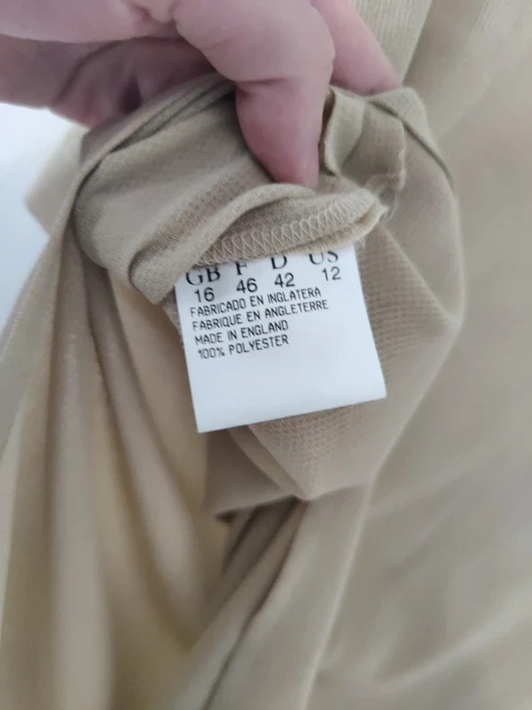 Jacques Vert Beige Blouse Size 16 Excellent Condition