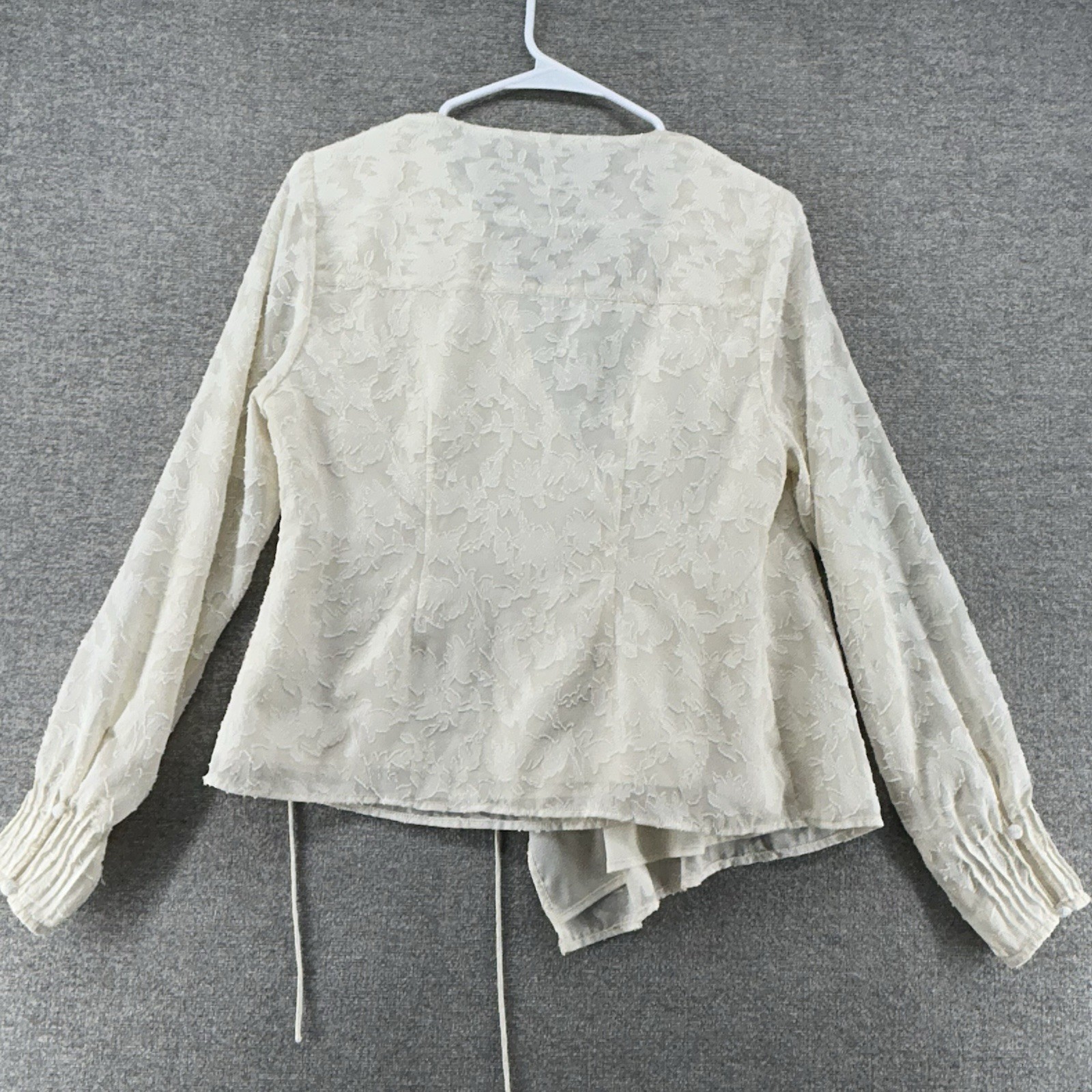 Scotch And Soda Wrap Blouse Women Size Small Beige Lace Casual