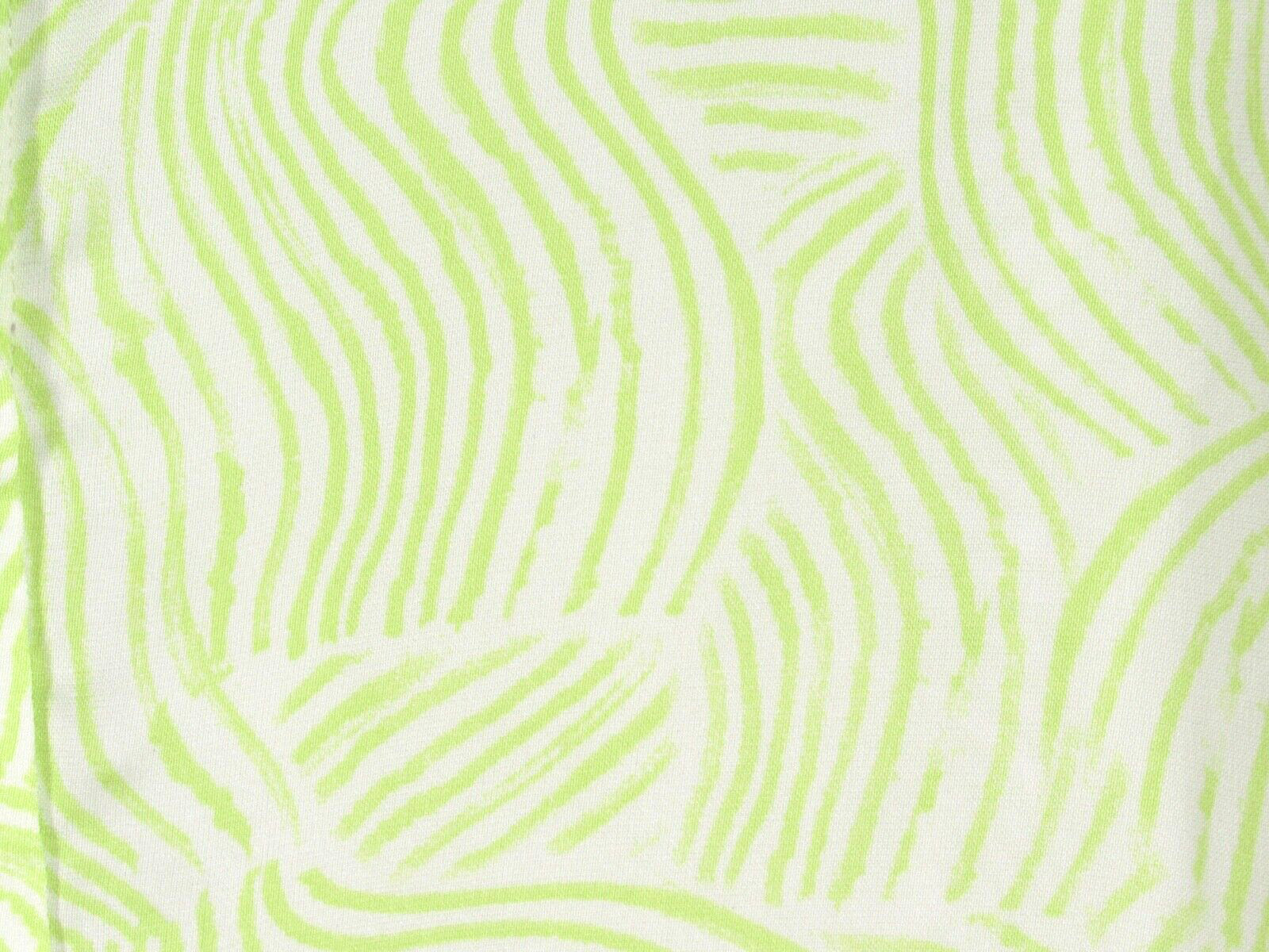 NWT A NEW DAY Green/White STRIPE PRINT Satin SLIT HEM Button-Up BLOUSE TOP Sz L