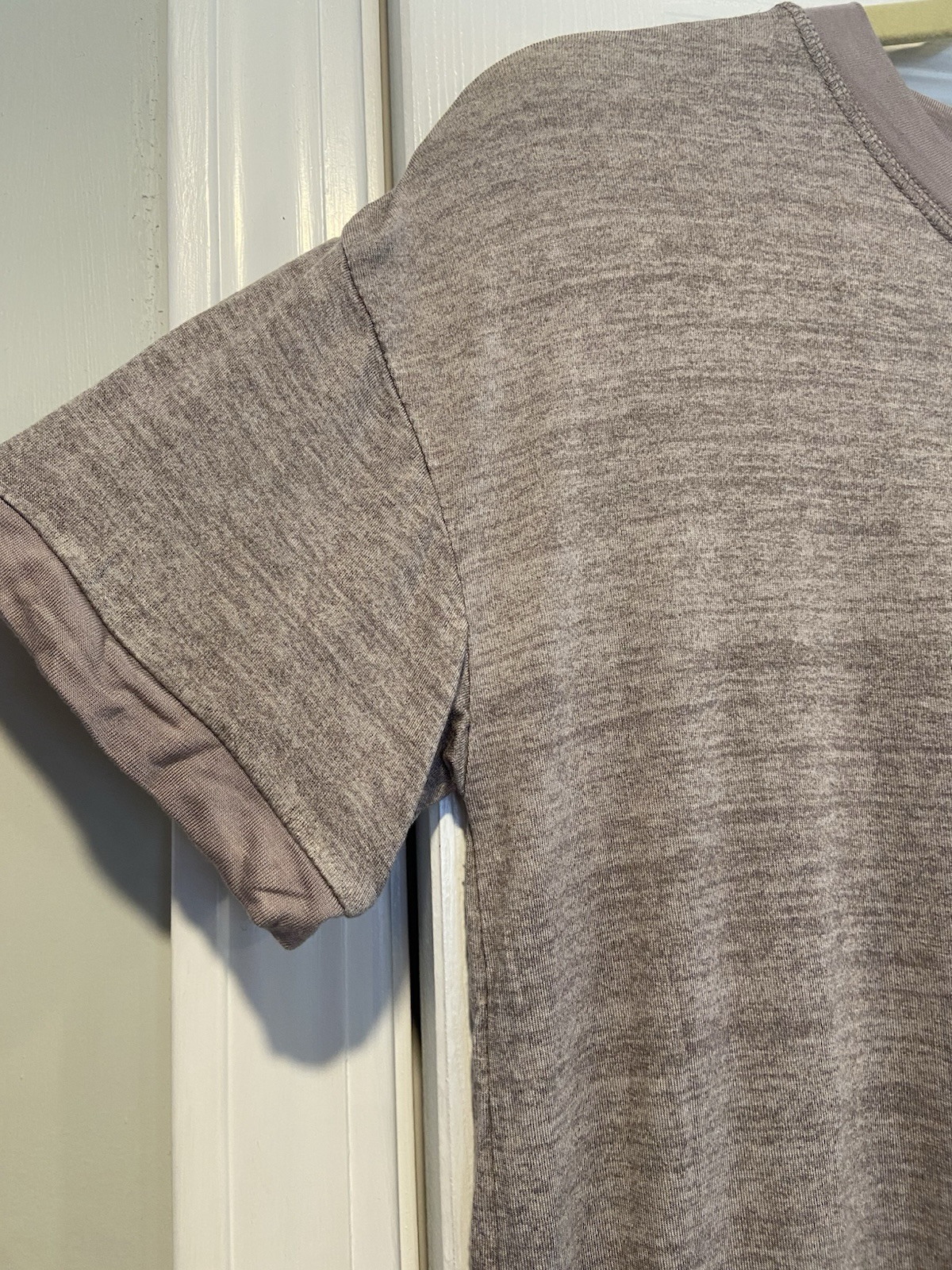 UGG Koolaburra Size XSP Mauve Heather Soft Sleeve Crew Neck Stretchy Tee Shirt