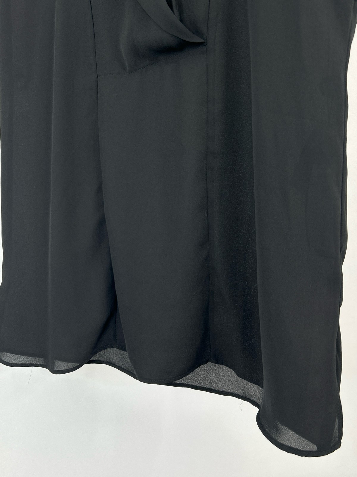lola & sophie NWT Double Georgette Size S Cap Sleeve Classic Black Women Top