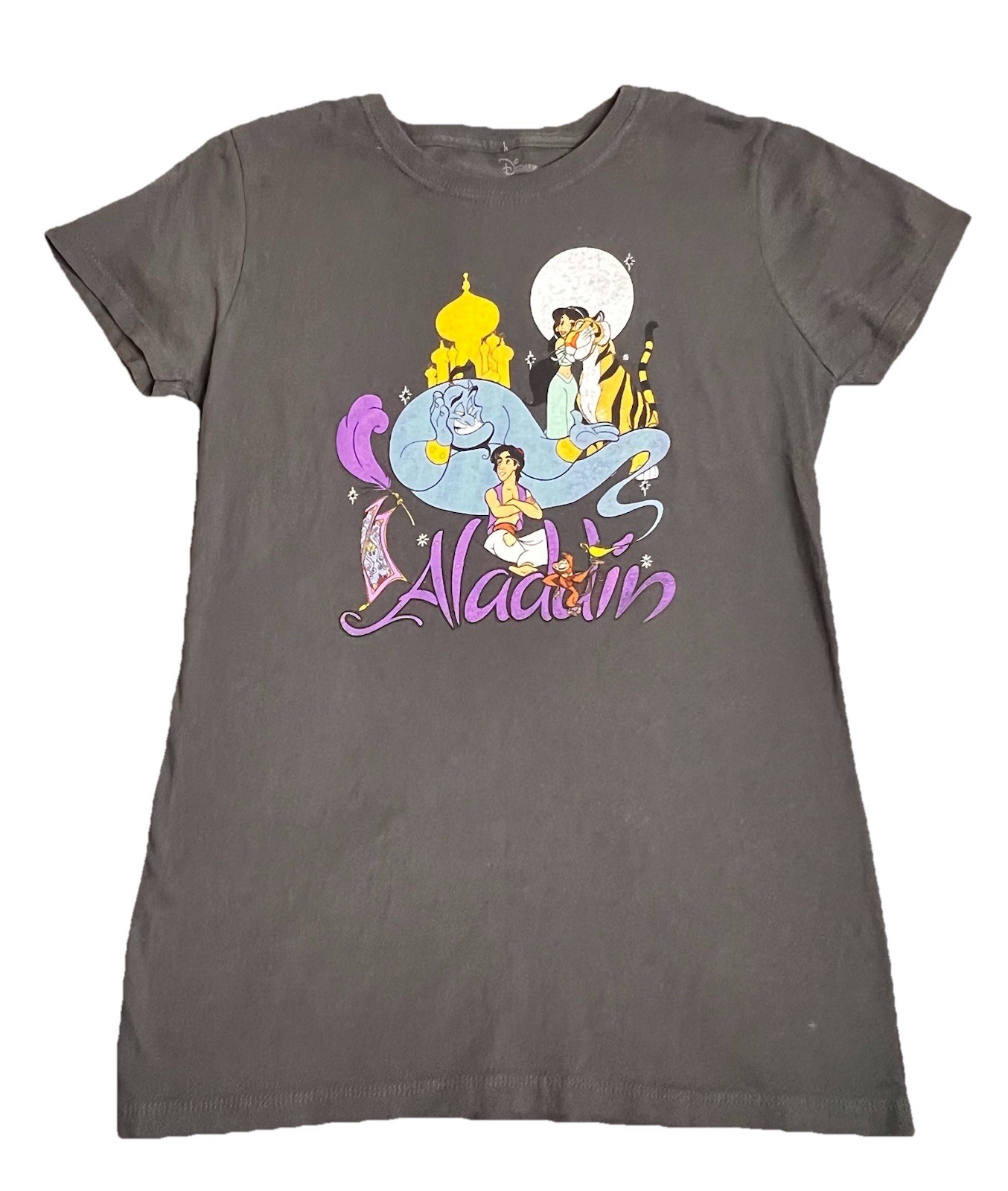 Disney Aladdin T Shirt Gray Womens Size Medium