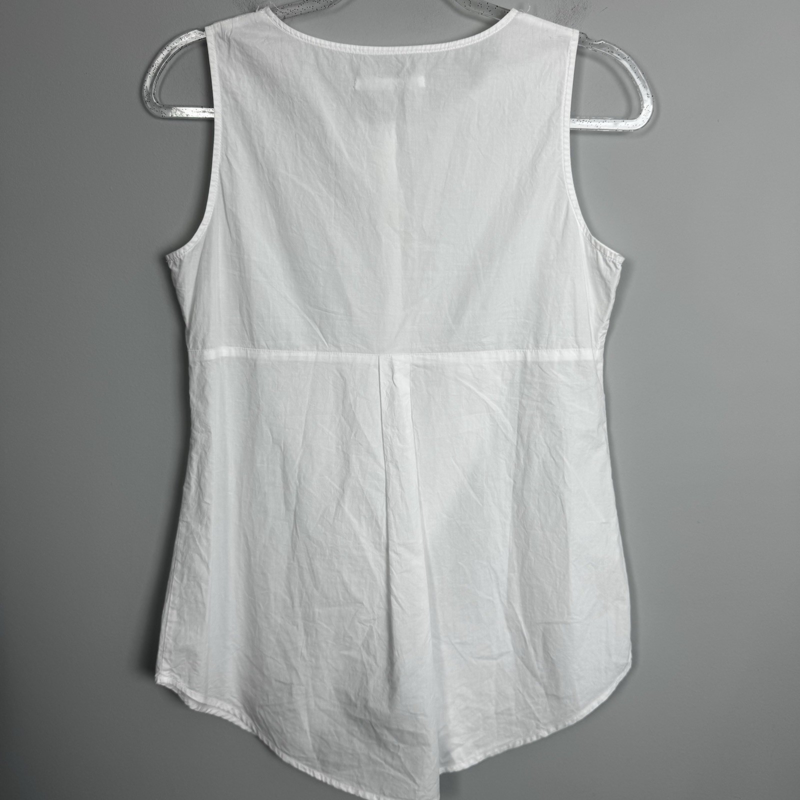 DEREK LAM 10 CROSBY | White Cross Front Sleeveless Cotton Top Women’s Size M