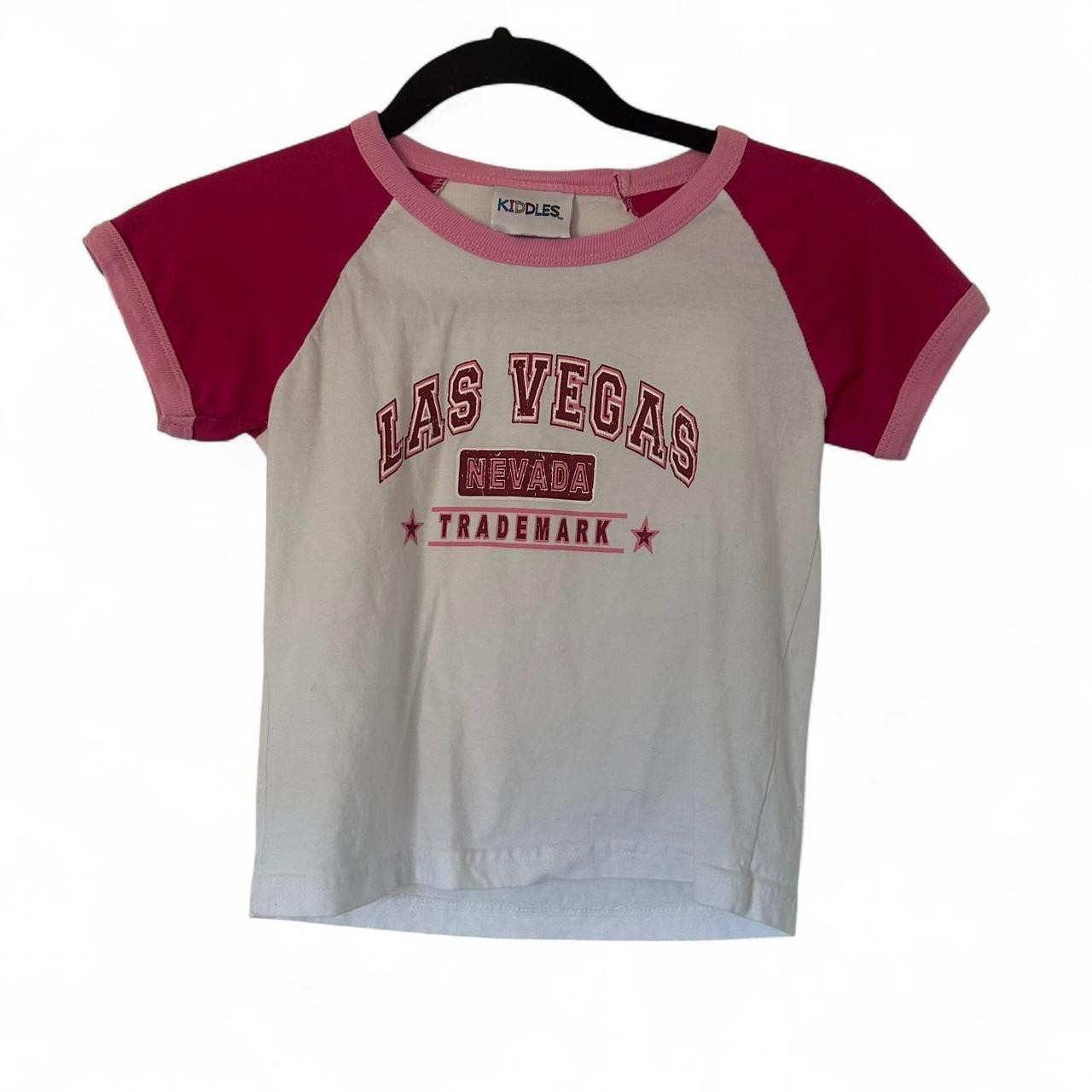 Women’s White and Pink Crop-top